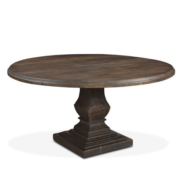 Nimes 60" Round Dining Table, Weathered Mango