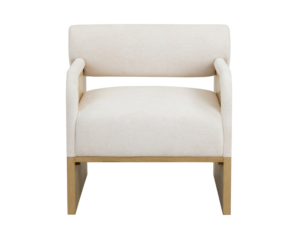COBURN LOUNGE CHAIR - RUSTIC OAK - ECLIPSE WHITE