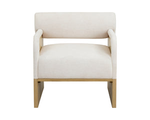 COBURN LOUNGE CHAIR - RUSTIC OAK - ECLIPSE WHITE