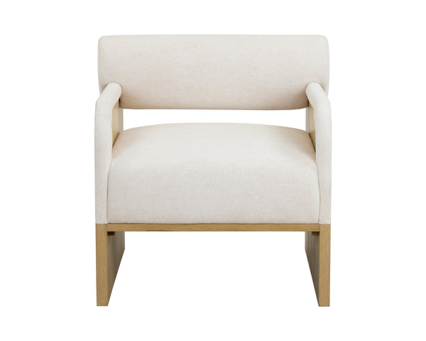 COBURN LOUNGE CHAIR - RUSTIC OAK - ECLIPSE WHITE
