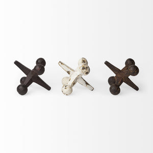 Jax Set of 3 8L x 7W Cast Iron Metal Jacks