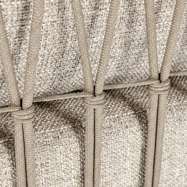 Classic Home Leo Outdoor Sofa in Taupe, Teak/Olefin