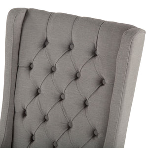 Lara Oxford Gray Linen Dining Chair