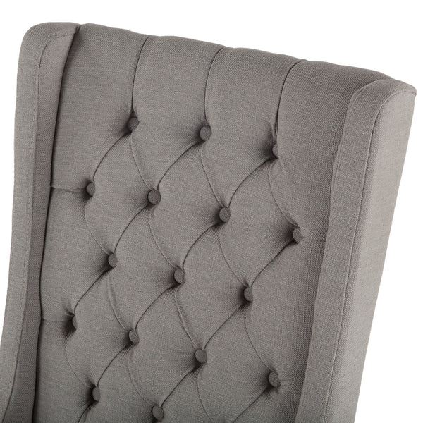 Lara Oxford Gray Linen Dining Chair