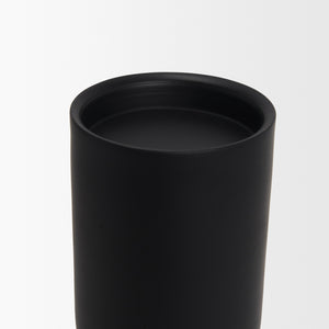 Qamra Tall Black Metal Pillar Candle Holder