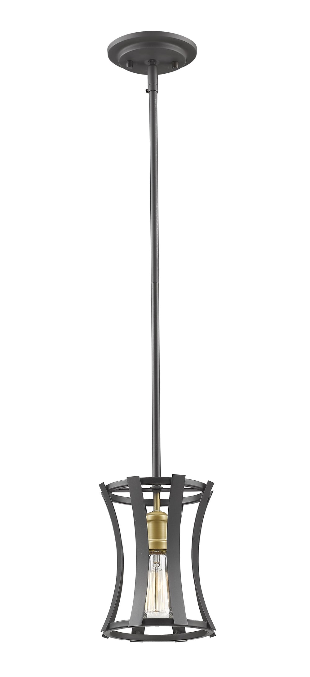 Geist 1 Light Mini Pendant in Bronze Gold Finish