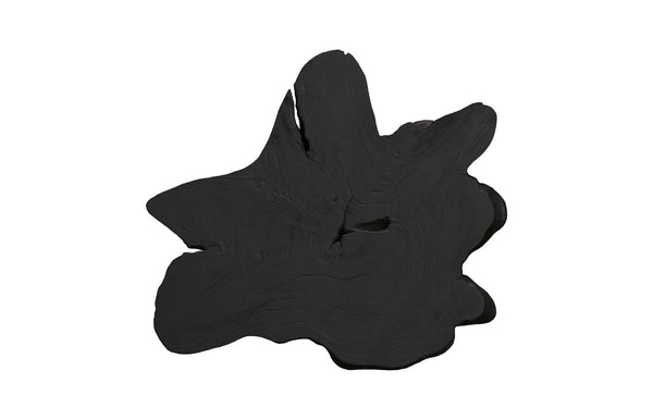 Freeform Teak Wall Slice, Large, Black