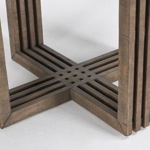 Aspen 47" Reclaimed Pine Dining Table - Distressed Brown