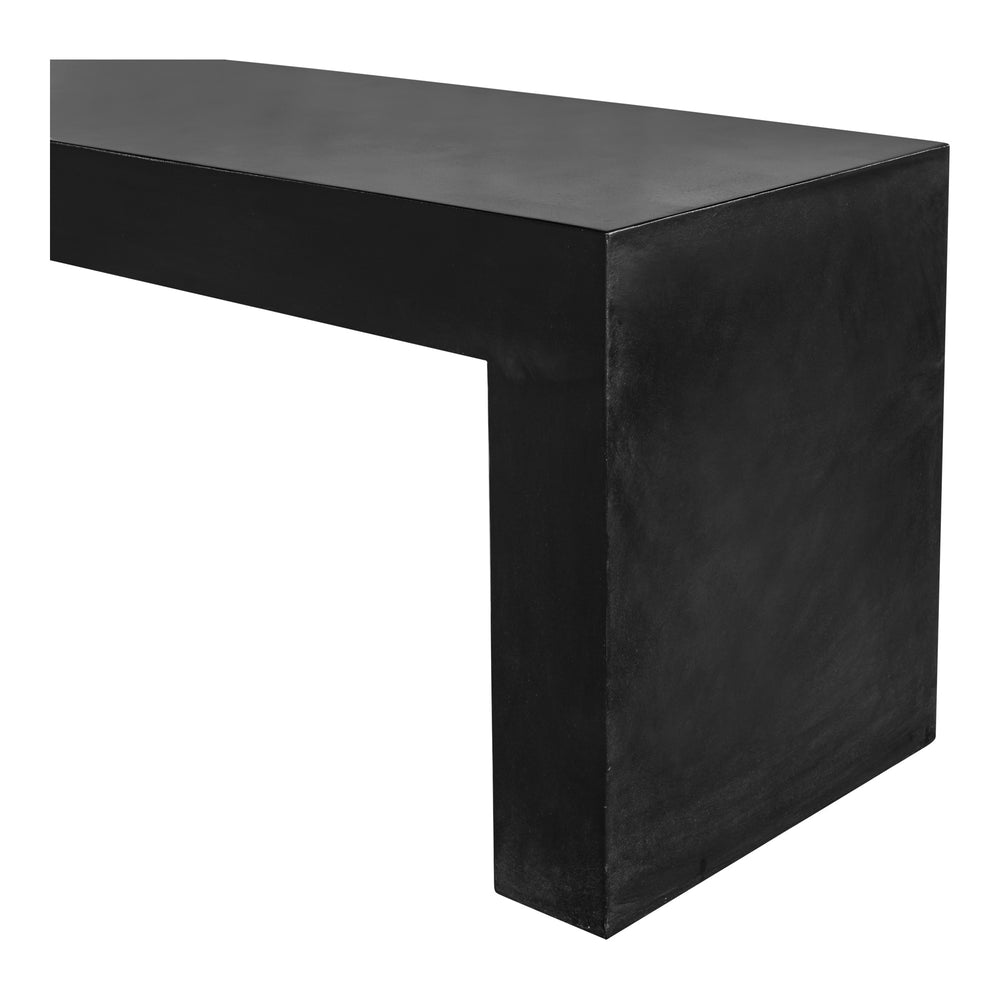 Moe's Lazarus Outdoor Bench Black Concrete