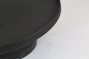 SPACER Coffee Table in matte black PC aluminum/black marble base