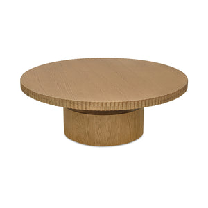 Leigh Brown Coffee Table with Scalloped Edge