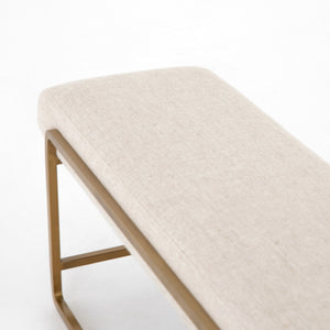 Sled Bench in Thames Cream