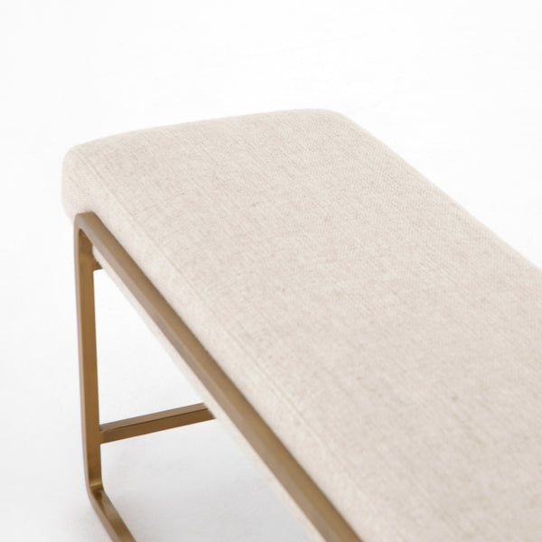 Sled Bench in Thames Cream