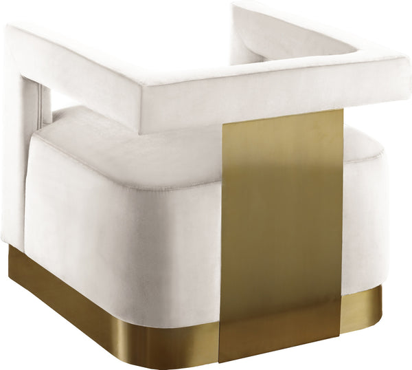 Jorge Accent Chair In Cream Velvet