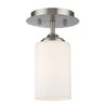Bordeaux  1 Light Flush Mount in Brushed Nickel Finish