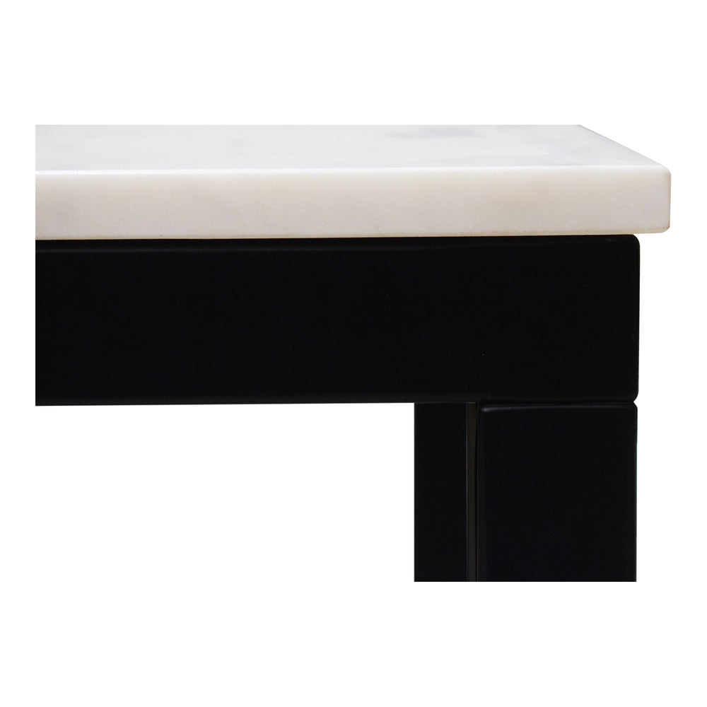 Moe's Parson Small Marble Dining Table, White