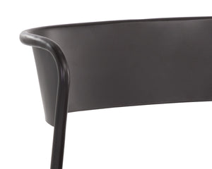 KEANU DINING CHAIR - GUNMETAL