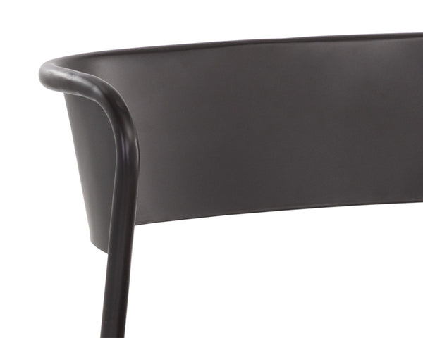 KEANU DINING CHAIR - GUNMETAL