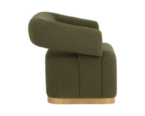 AGGIE SWIVEL LOUNGE CHAIR - COPENHAGEN OLIVE