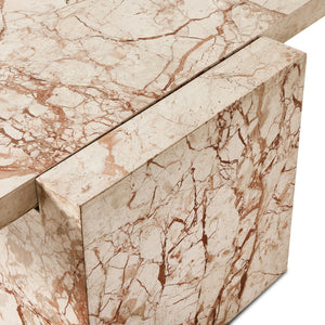 Romano Coffee Table In Desert Taupe Marble