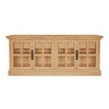 Moe's Raymond Sideboard Natural Oak with Glass Front
