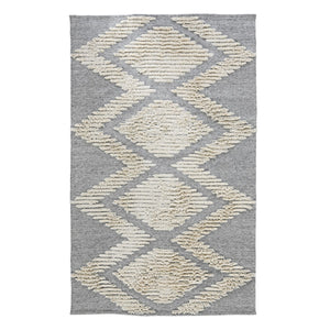 Indoor/Outdoor Avalon Rug - Granite Gray 5'x8' - Recycled Polyester with Diamond Pattern