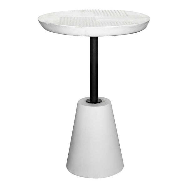 Moe's Foundation Outdoor Accent Table in White