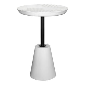 Moe's Foundation Outdoor Accent Table in White