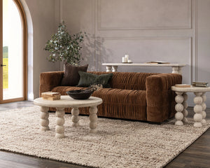 Afeela Upholstered Sofa - Bronze, Polyester & Wood