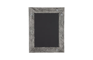 Geometry Wood Mirror, Gray Stone, Black