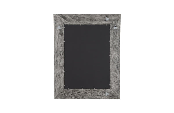 Geometry Wood Mirror, Gray Stone, Black