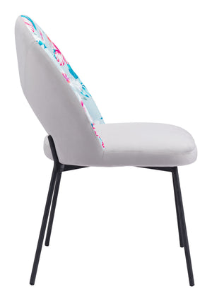 Torrey Dining Chair (Set of 2) Multicolor Print & Gray
