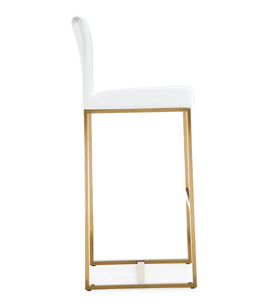 Denmark White Gold Steel Barstool (Set of 2)
