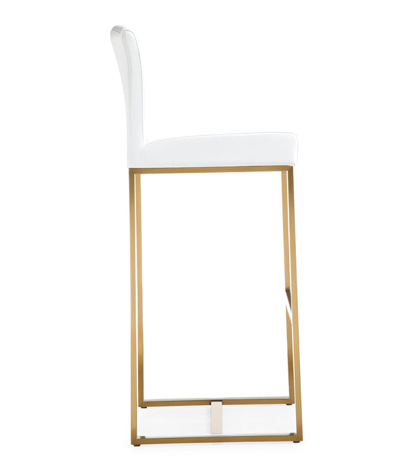Denmark White Gold Steel Barstool (Set of 2)