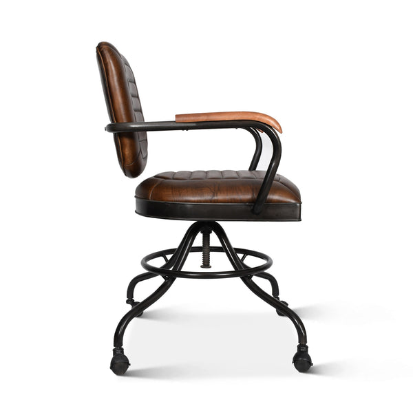 Oden Desk Chair, Antique Whiskey Leather