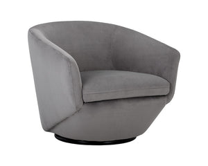 Treviso Swivel Armchair - Antonio Charcoal