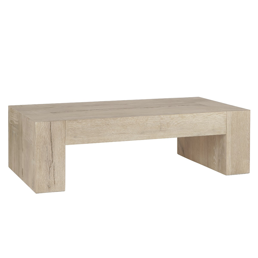 Bristol Solid Wood Coffee Table - Aged Cream Finish