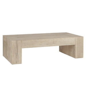 Bristol Solid Wood Coffee Table - Aged Cream Finish