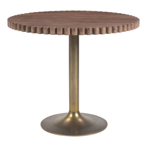 Moe's Nomi Cafe Table with Brass Base