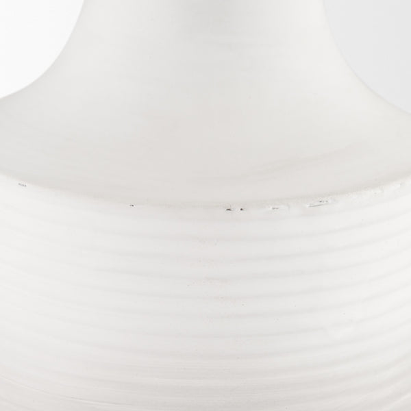 Toru Medium White w/ Grey Ombre Metal Vase