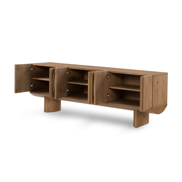 Pickford Media Console In Dusted Oak Veneer