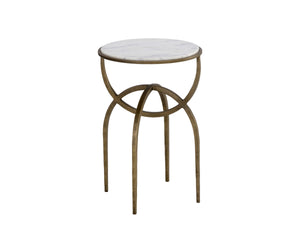 ALICENT END TABLE - WHITE MARBLE