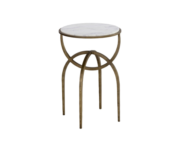 ALICENT END TABLE - WHITE MARBLE