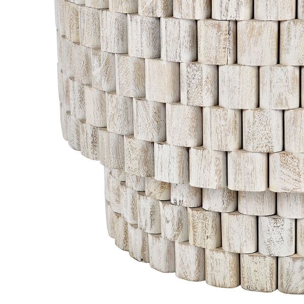 Norwood Solid Wood Round End Table - Coastal White