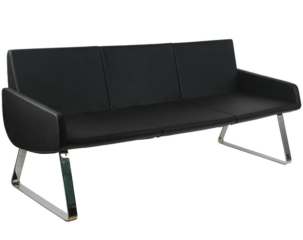 York Modular Sofa In Black Leather