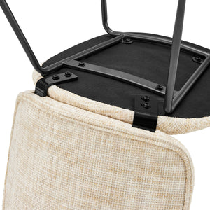 Nisha KD Chenille Dining Side Chair, Allure Cream