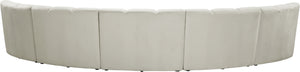 Lynda 5pc. Modular Sectional In Cream Velvet