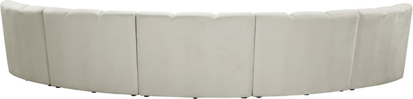 Lynda 5pc. Modular Sectional In Cream Velvet