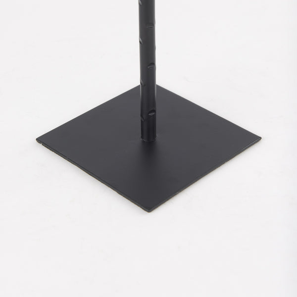 Porter 5.0L x 5.0W x 18.0H Medium Black Iron Candle Holder