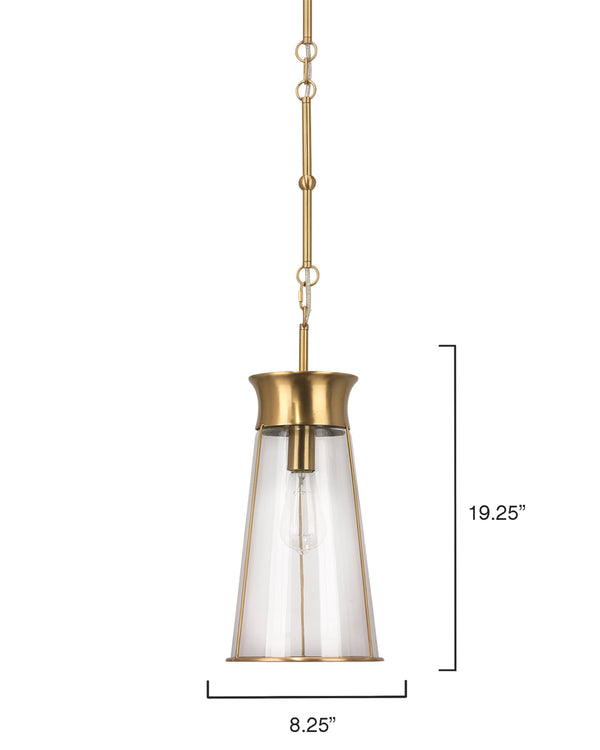 Nara 1-Light Pendant, Antique Brass